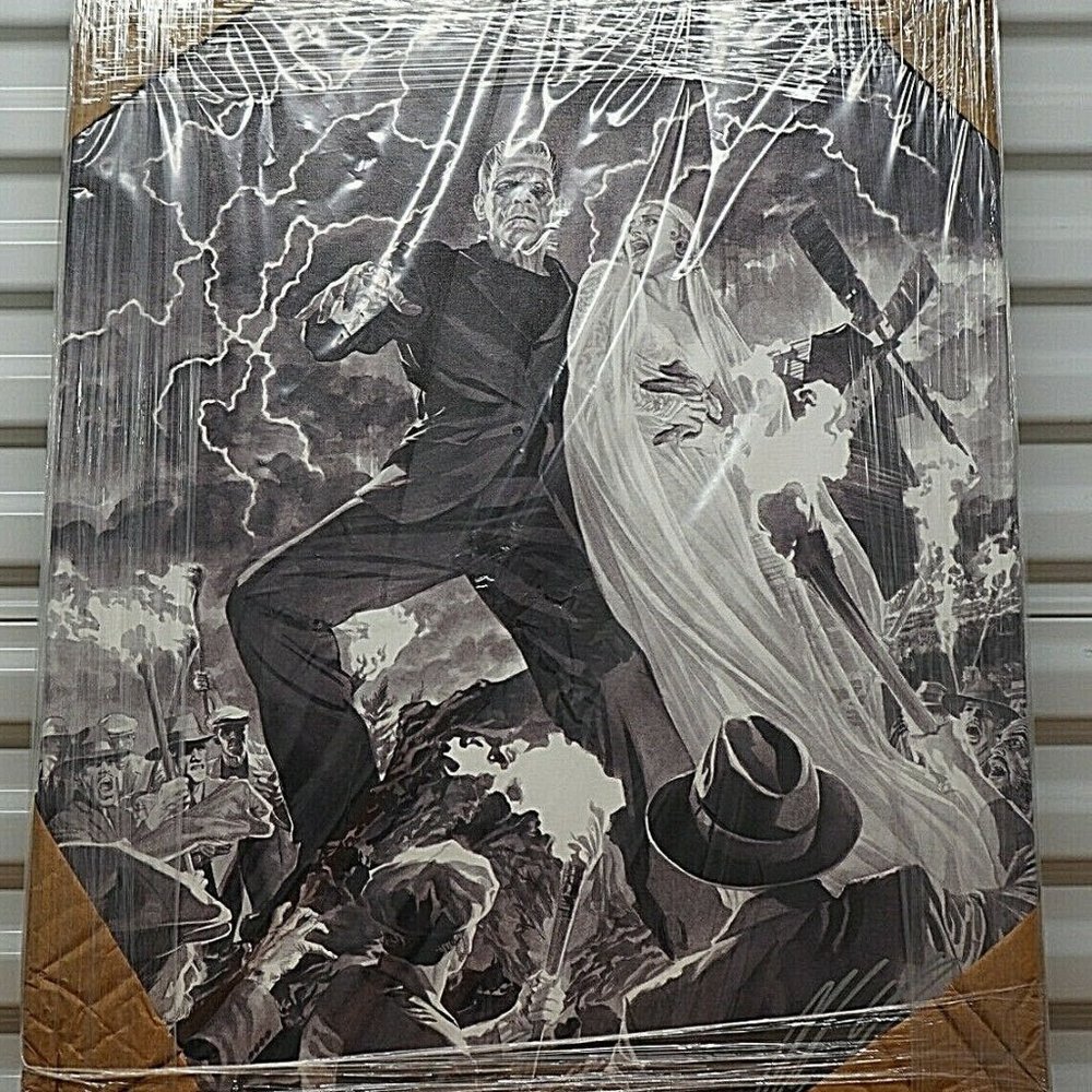 RARE UNIVERSAL ART: FRANKENSTEIN/ GICLÉE OIL ON CANVAS/Signed/COA-Orig $4000-